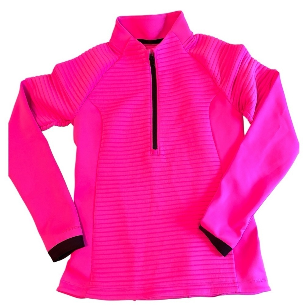 Under Armour Women’s Storm Fitted Cold Gear Neon Pink 1/2 zip size XS